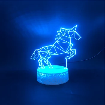 Vienaragis Gyvūnų Išmaniųjų Telefonų Kontrolės Gana Premija už Berniukas USB LED Naktį lengvo Prisilietimo Jutiklis Šviesus Bazė 7 Spalvos su Nuotolinio