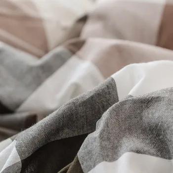 Vienos vienetų medvilnės Verpalai, išausti plauti medvilnės antklode padengti/antklodė padengti Kavos ir pilkos spalvos pledas Japonų stiliaus