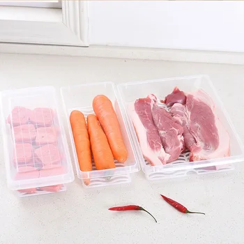 Virtuvės Maisto Šviežių Daržovių Laikymo Dėžutė Šaldytuvas Šaldytuvas Organizatorius Atveju Drėgmei Atsparus Nutekėjimo Dėklas Mėsa, Žuvis, Vaisiai