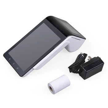 Visi į vieną 7inch NFC skaitytuvas, brūkšninio kodo skaitytuvas nešiojami pos mokėjimo sistema su spausdintuvu, kamera 4G sim kortelės, 2 ekranai PT7003