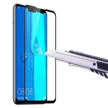 Visiškai Padengti Grūdinto Stiklo Huawei Y9 2019 Y7 Premjero Y6 Pro 2019 3D Screen Protector Anti-scratch Apsauga Priekiniai Filmas