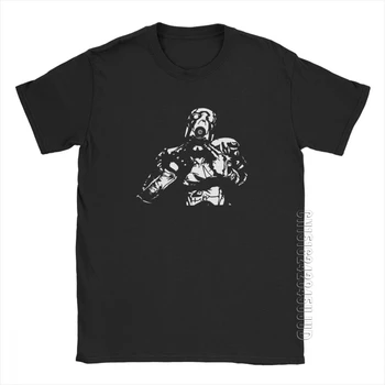 Vyrai Borderlands Psycho T Shirts Komandos Ginklas Žaidimai Medvilnės Drabužius Camisetas Apvalios Kaklo Marškinėliai, Dovanų Idėjos, T-Shirt