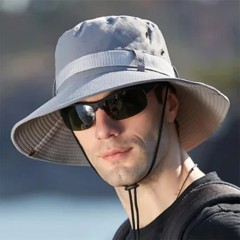 Vyrai Kibiro Kepurę 2020 Metų Vasaros UV Apsauga nuo Saulės, Skrybėlę Vyrų Lauko Platus Kraštų pažvejoti Paplūdimio Bžūp Reguliuojamas Kvėpuojantis Sunbonnet
