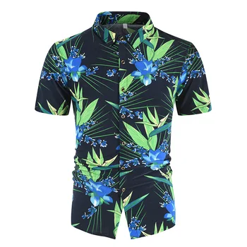 Vyrų Drabužiai 2021 M. Vasaros Nauji vyriški Laisvalaikio Havajai 3D Išspausdinti Marškiniai, trumparankoviai Marškinėliai, Žemiausią Marškinėliai Camisas Para Hombre