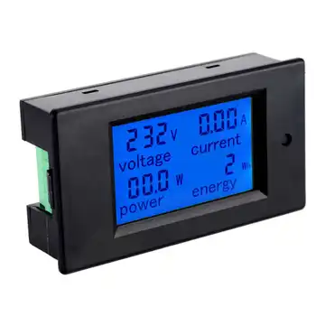 Wattmeter TSPZEM 061 Daugiafunkcis LCD Digital AC Įtampos Srovės Elektros Energijos Skaitiklis Testeris, Skaitmeninis Wattmeter