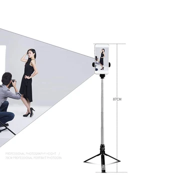 XT10 Trikojo Selfie Stick Horizontalus Kadras Vertikalus Vibracijos Gyventi Stovėti Selfie Stick 