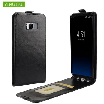YINGHUI Odinis dėklas, Skirtas Samsung Galaxy S8 Plius Magnetinio Apversti Odos, Odinis Telefono dėklas Samsung Galaxy S8 apsauginis Dangtelis