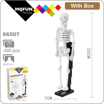 YZ Deimantų Blokai 3D Skeleto Modelis Statybinės Plytos Dinozaurų Aukcioną Paveikslas Tigras Kūno Skeletas Juguetes Žaislai Berniukui Dovana 66509
