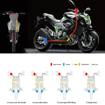 ZSDTRP Motociklo Hidraulinių Stabdžių Žarna Linija, Kabelinė 10mm Bandža Už Suzuki Yamaha Kawasaki Honda Vamzdynų Pintas naftos žarna
