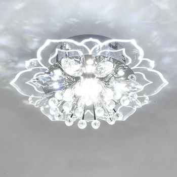 Šiuolaikinių LED Krištolo Šviesa Apskrito Gėlių Formos Lubų Lempa Prieškambario svetainė, Miegamasis, Virtuvė Luminarias Šviesos