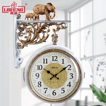 Šiuolaikinės CreativeDouble Universalus Sieninis Laikrodis Prabanga Kambarį Minimalistinio Horloge Senovinių Namų Puošybai Gyvūnų Reloj De Sumalti G5B