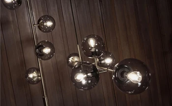šiuolaikinės stiklo kamuolys aukso pakabukas šviesos vonios kambario šviestuvas, modernios led šviestuvo hanglampen avizeler šiaurės apdaila namo