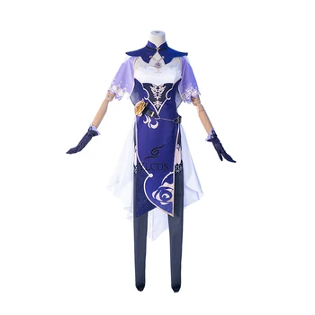 Žaidimas Genshin Poveikio Kostiumai LISA Cosplay Halloween Party Žaidimas Suknelė Moterims Merginos Kostiumas