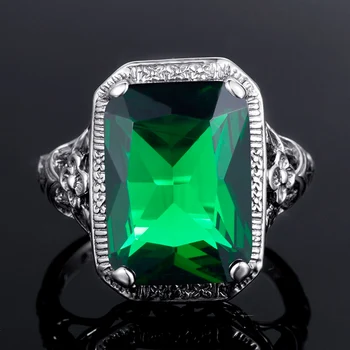 Žalias Smaragdas Originali 925 Sterlingas Sidabro Žiedai Moterims Žada Brangakmenio Žiedas Romantiškas Vestuvių Papuošalai Dovana 2020 Naujas