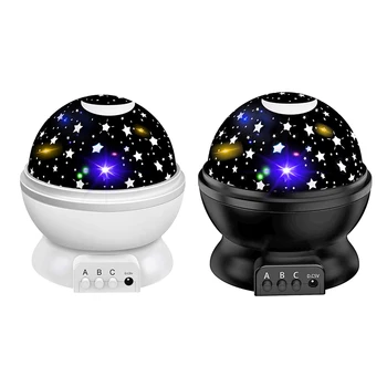 Žvaigždėtas Dangus Sukasi LED Projektorius, Šviesos Baterija/USB Powered Miegamasis naktinė lempa Vaikų, Suaugusiųjų Miegamasis Dec Kalėdų Dovana
