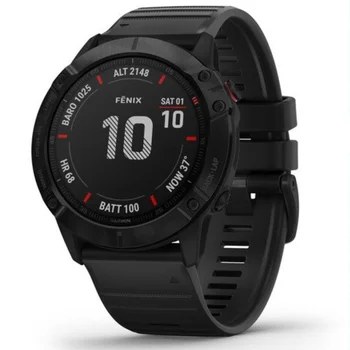 Умные часы Garmin Fenix 6x Pro черный с черным ремешком fenix 6X,Pro,Black w/Juoda Juosta,GPS Žiūrėti,EMEA (010-02157-01)